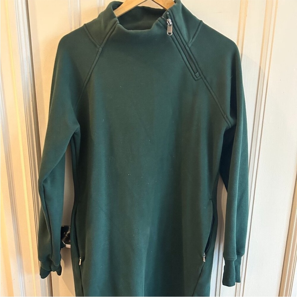 Athleta Forest Green Zip Pullover